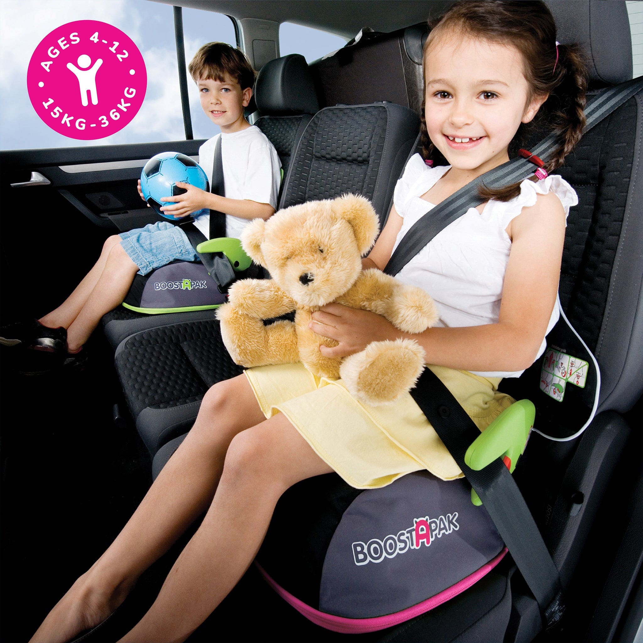 BoostApak Pink Car Seat