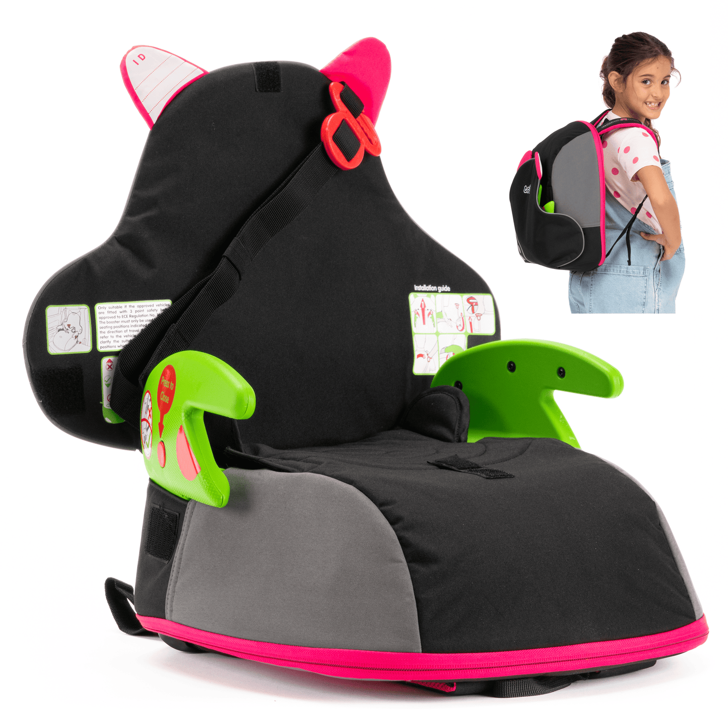 BoostApak Pink - Car Seat