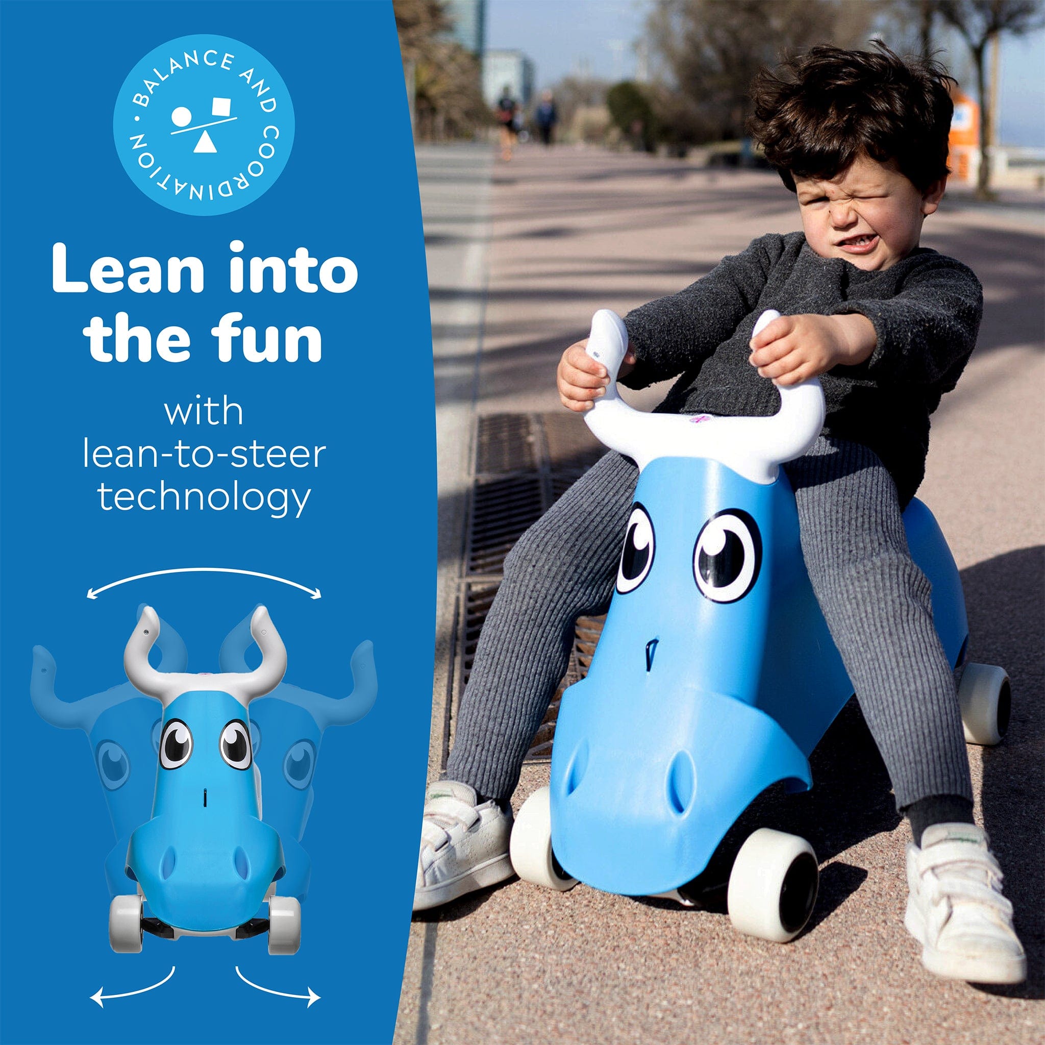 Rodeo Ride-On Cruiser Blue - Fun Rides for Kids