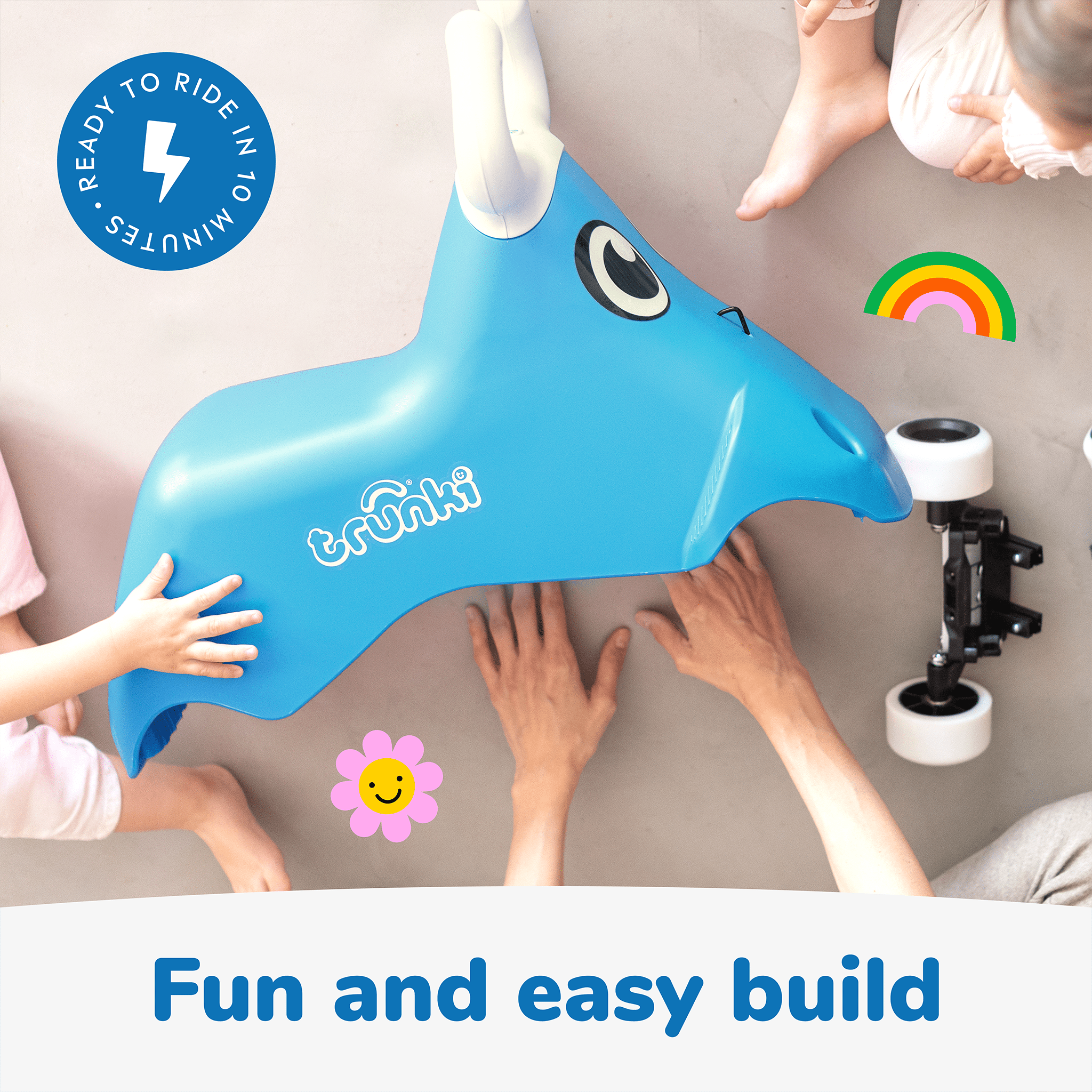 Rodeo Ride-On Cruiser Blue - Fun Rides for Kids