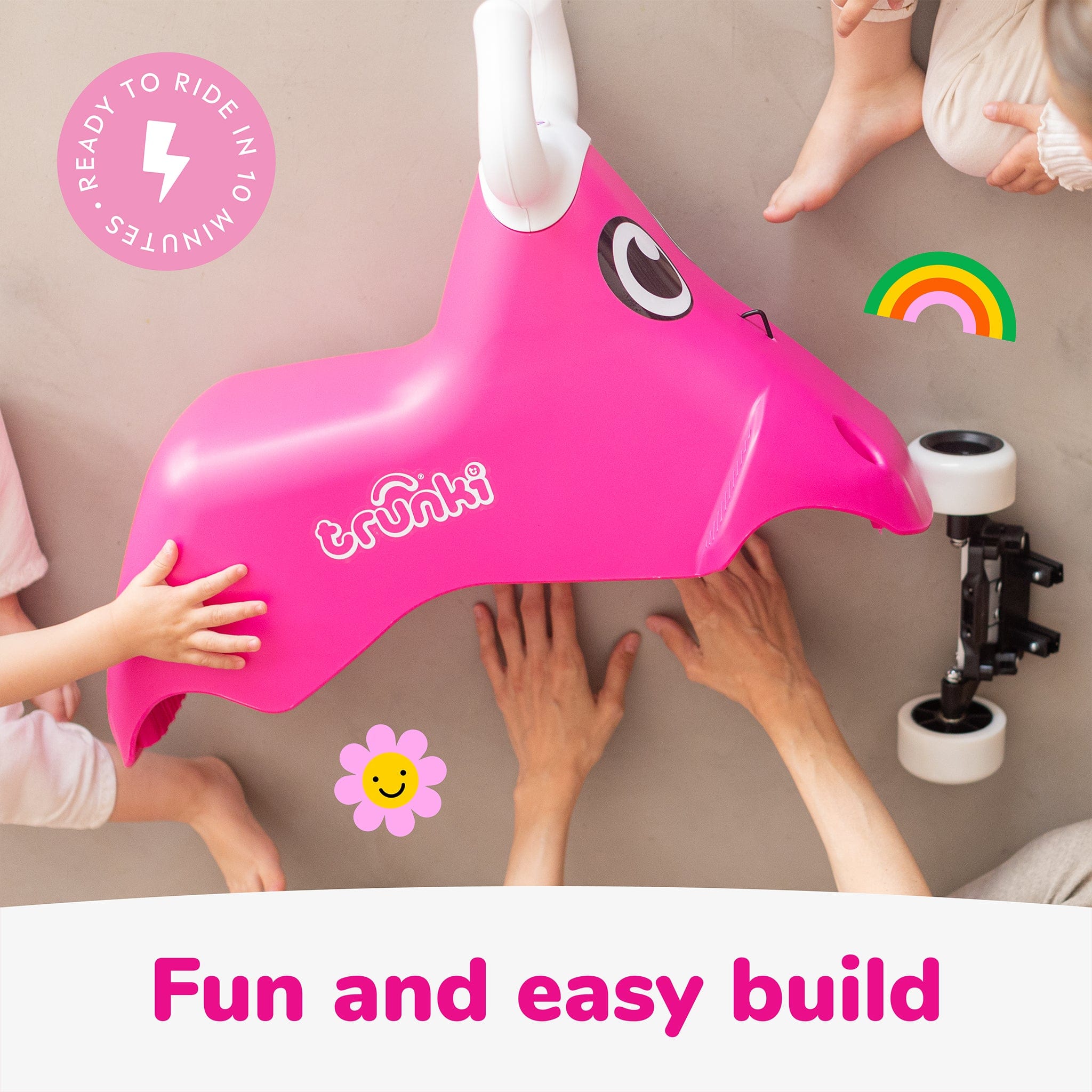 Rodeo Ride-On Cruiser Pink - Stylish Toddler Fun