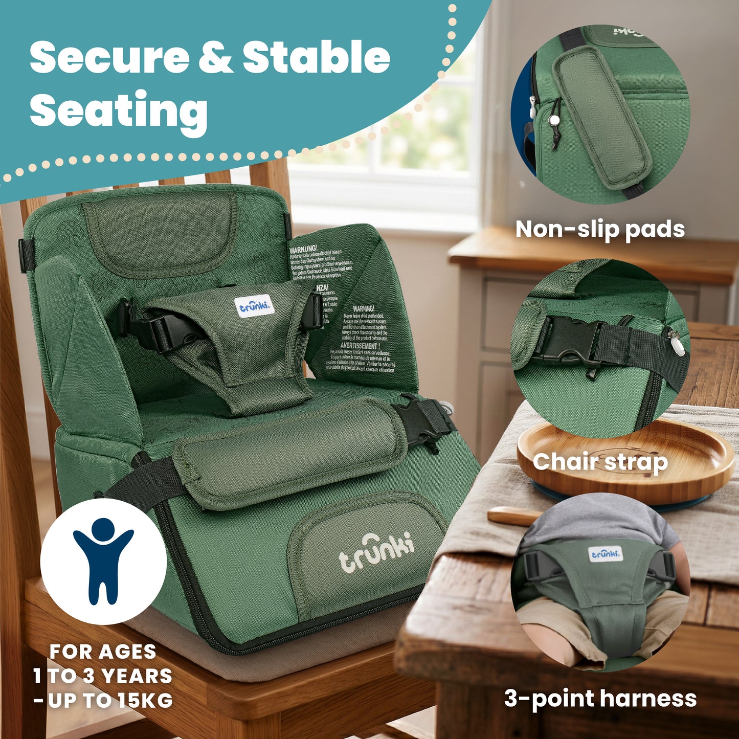 Trunki Dining Booster Seat - Green