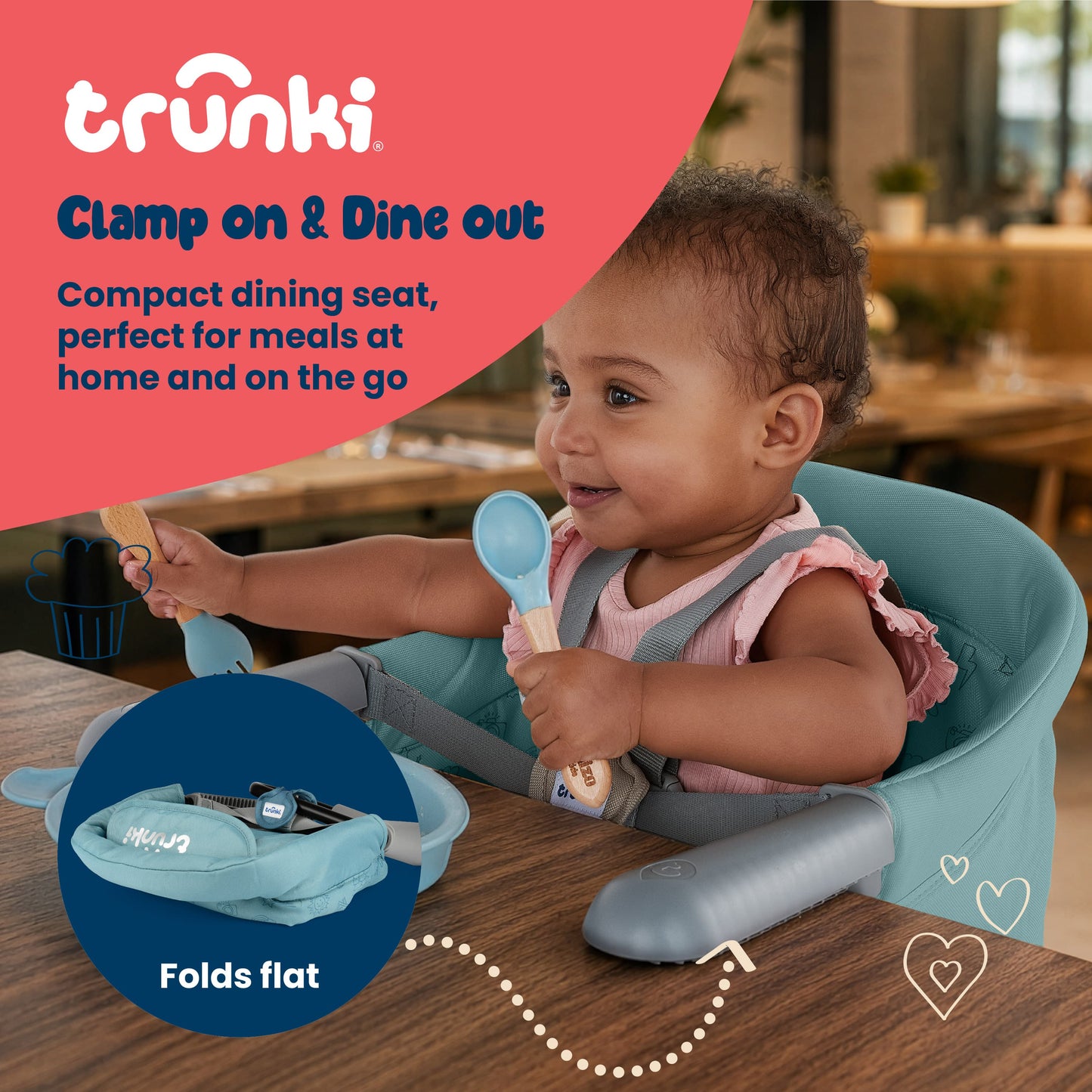Trunki Clamp & Dine High Chair - Blue