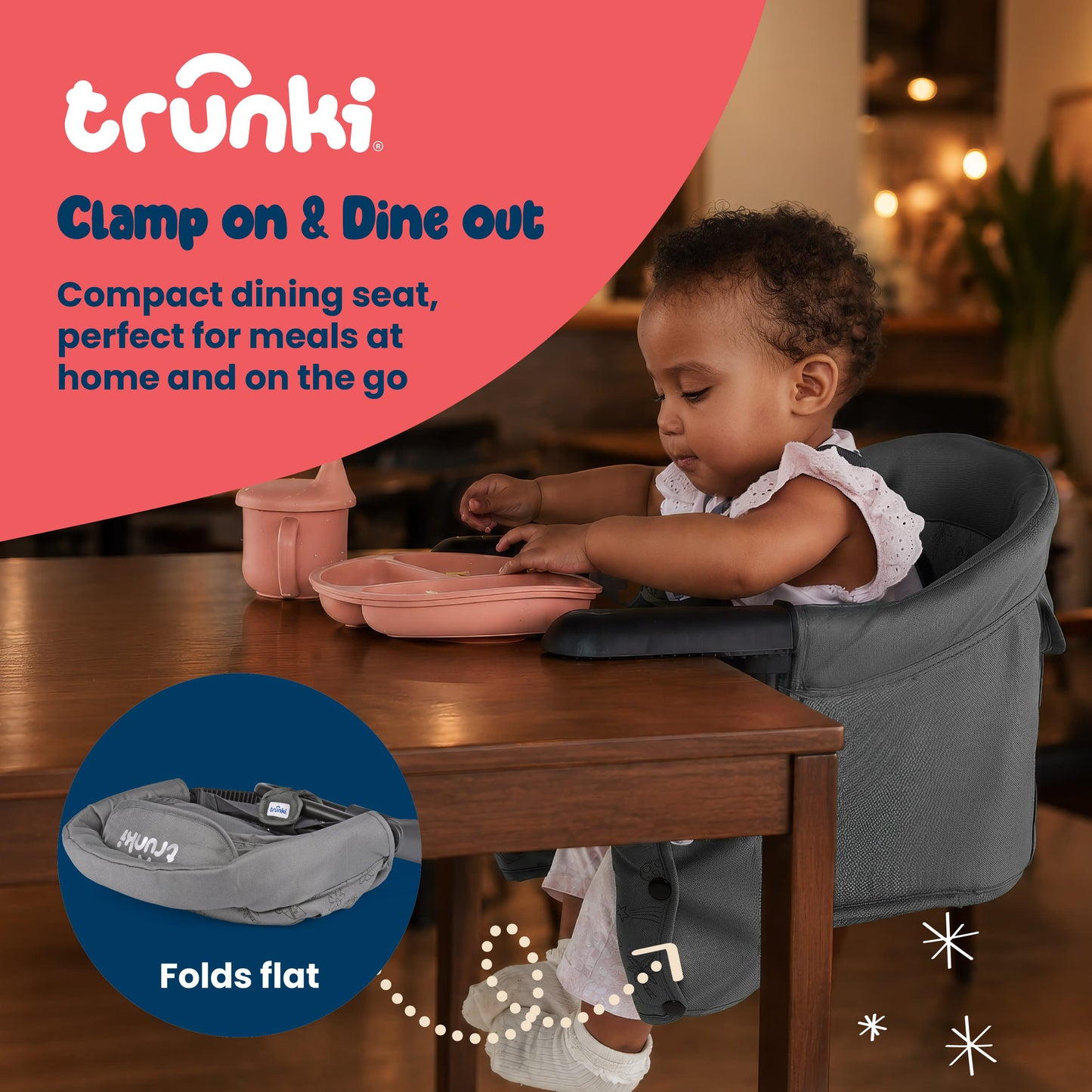 Trunki Clamp & Dine High Chair - Graphite Grey