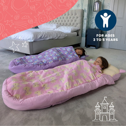 Trunki Kids’ Inflatable Travel Bed & Sleeping Bag - Una Unicorn (Pink)