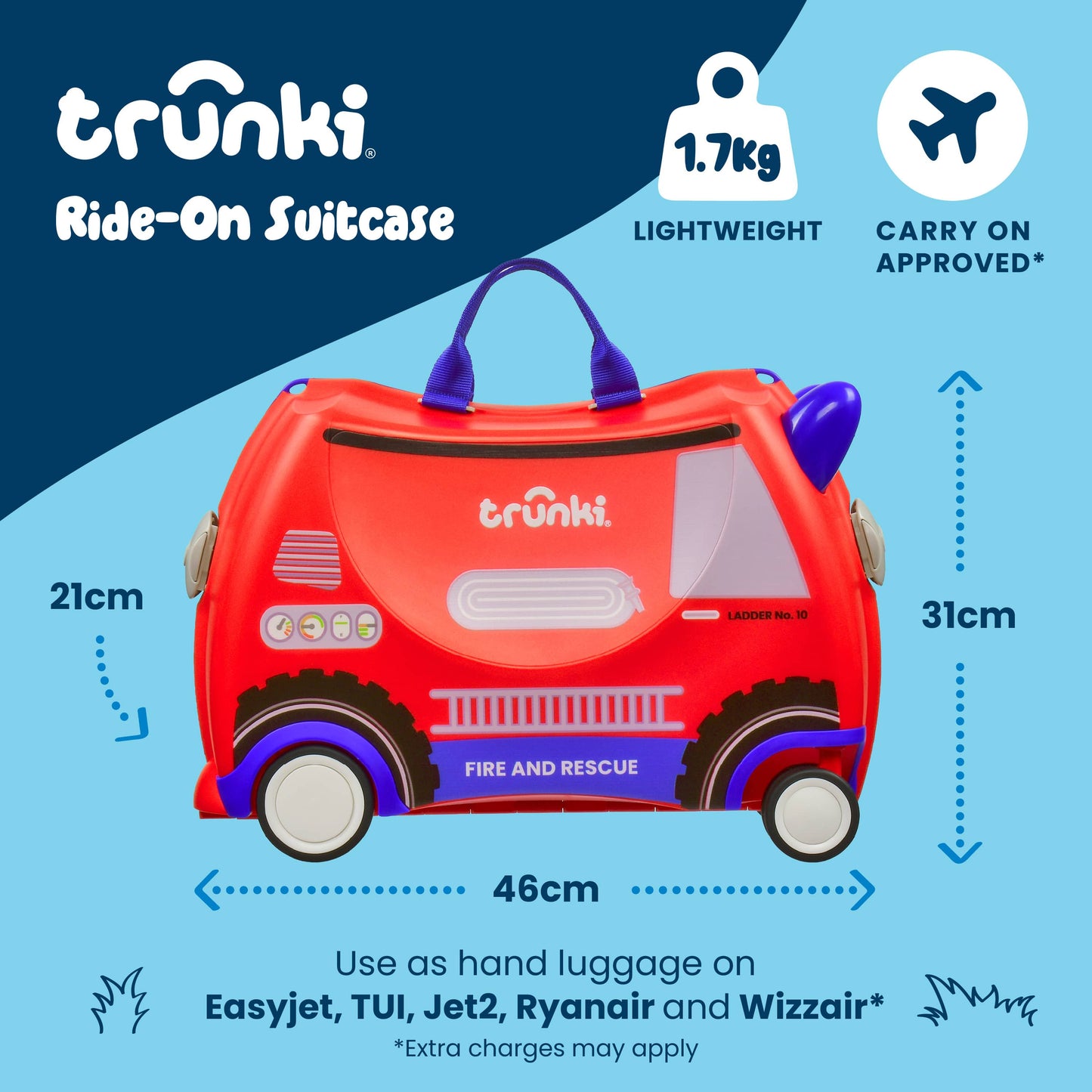 Frank the Fire Truck Trunki Glide
