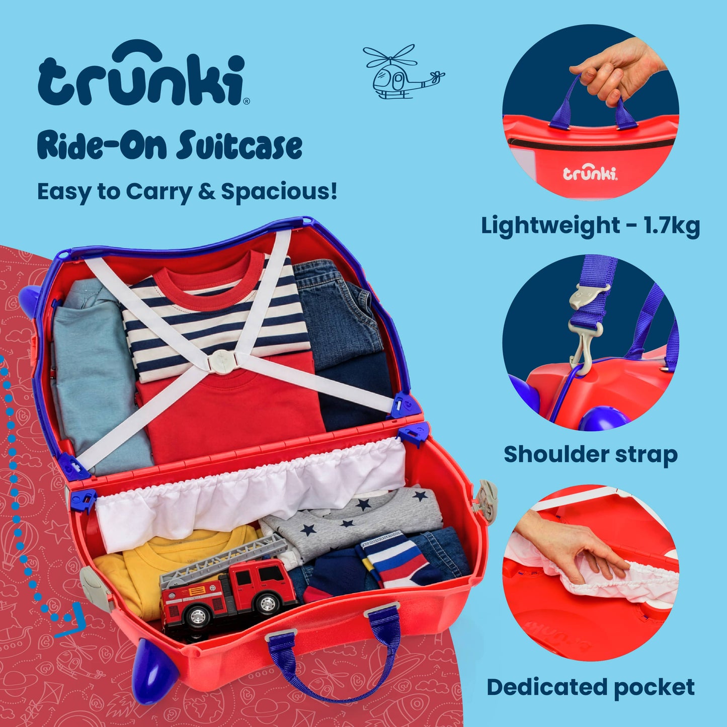 Frank the Fire Truck Trunki Glide