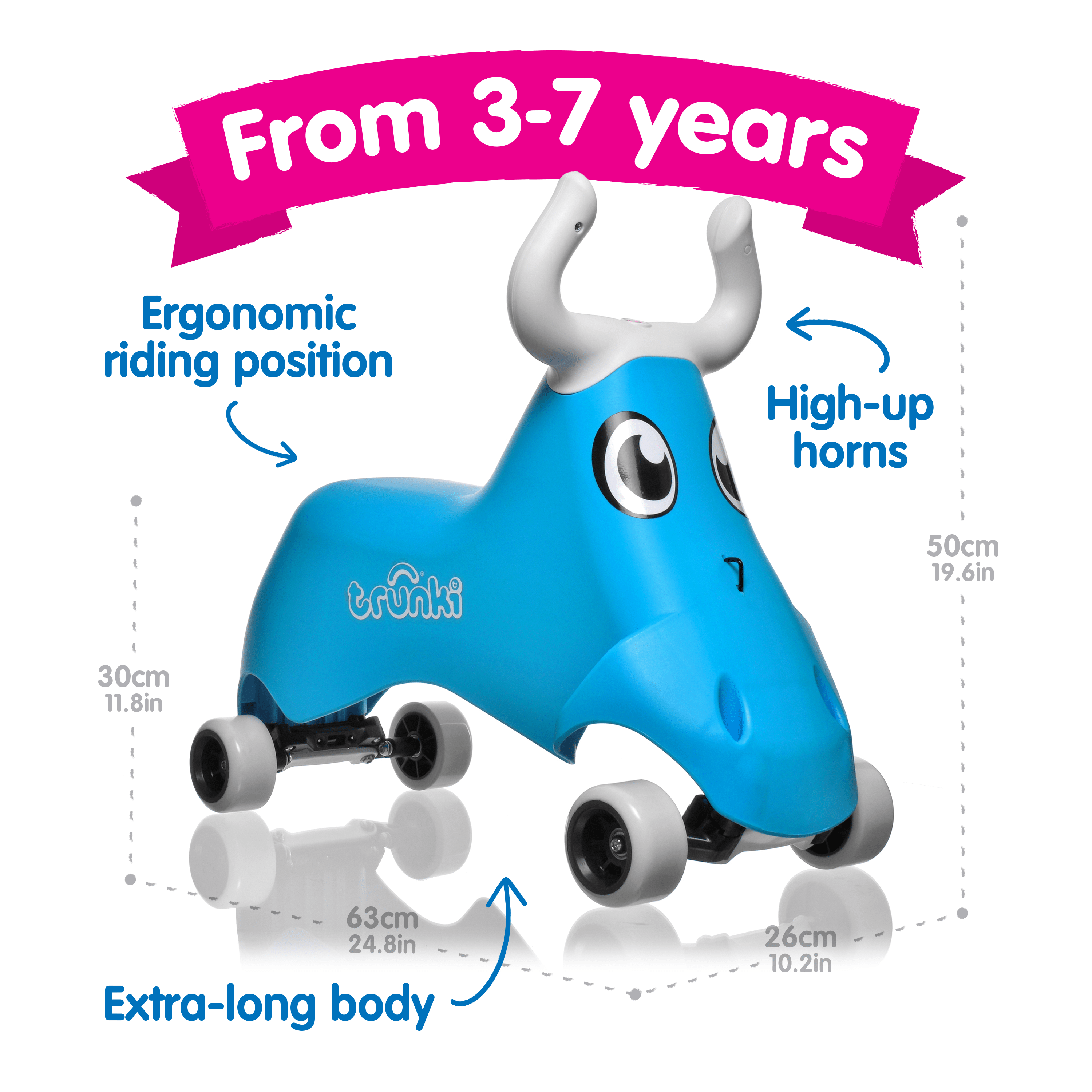 Rodeo Ride-On Cruiser Blue - Fun Rides for Kids