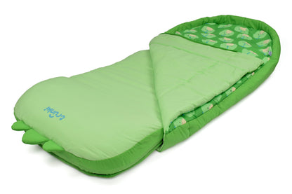 Trunki Kids’ Inflatable Travel Bed & Sleeping Bag - Dudley the Dinosaur (Green)