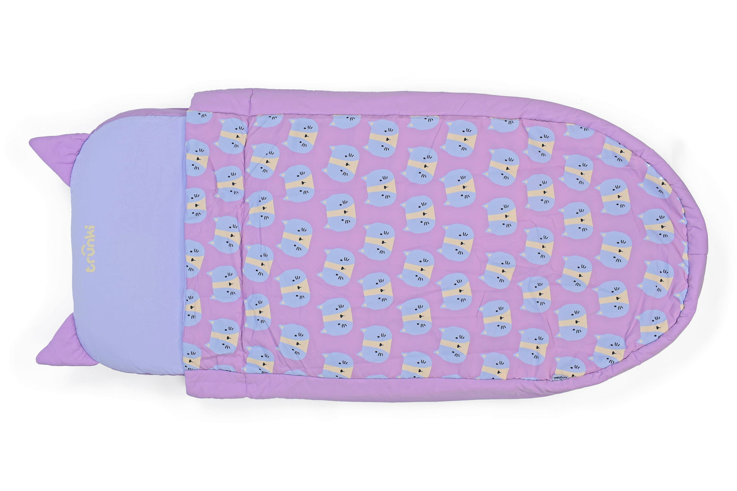Trunki Kids’ Inflatable Travel Bed & Sleeping Bag - Cassie Cat (Purple)