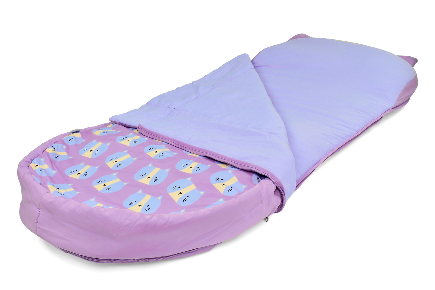 Trunki Kids’ Inflatable Travel Bed & Sleeping Bag - Cassie Cat (Purple)