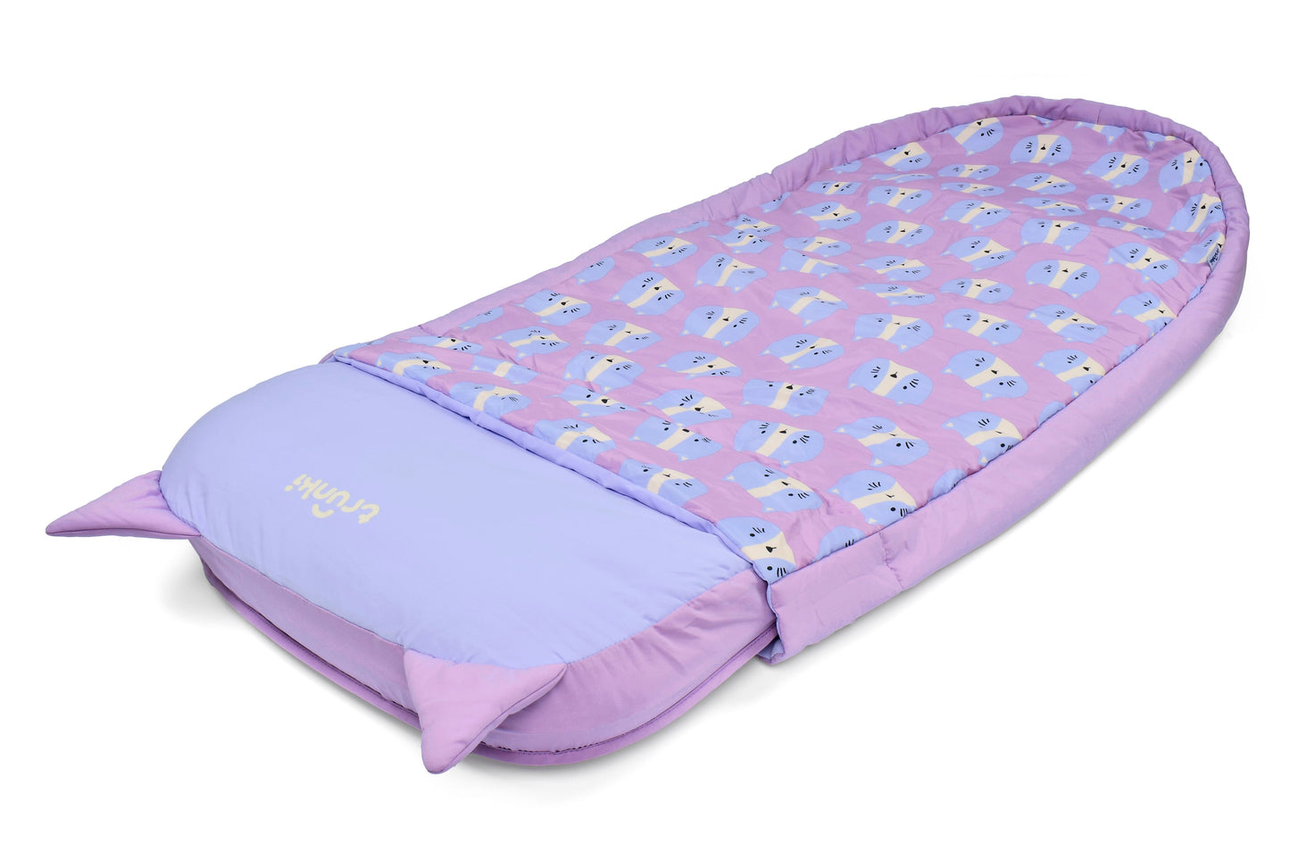 Trunki Kids’ Inflatable Travel Bed & Sleeping Bag - Cassie Cat (Purple)
