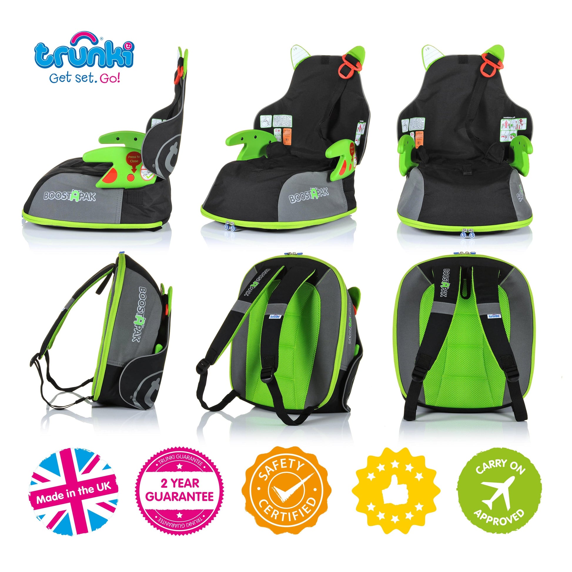 Trunki Kids Car Seat - Green