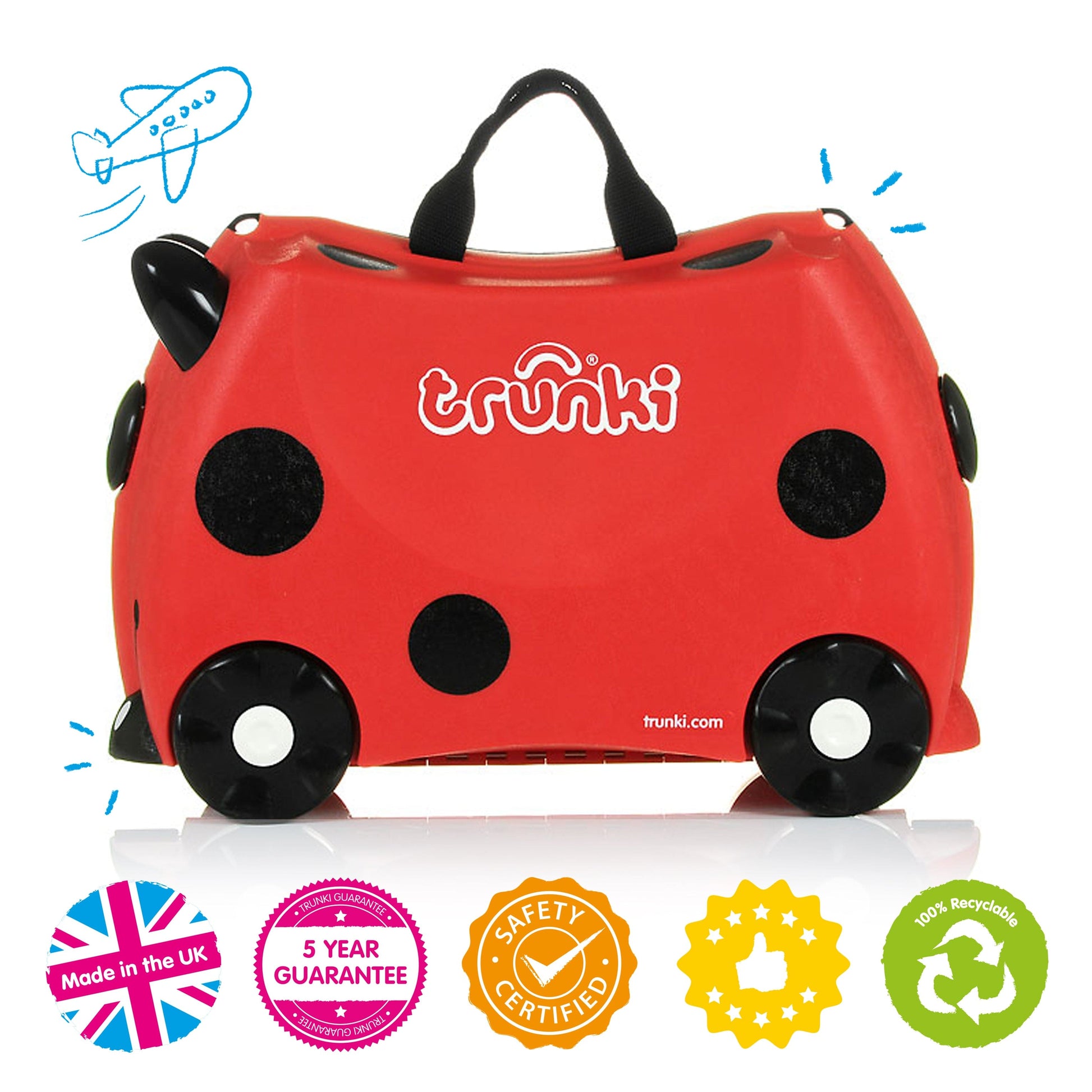 Harley The Ladybird Trunki Ride On Luggage