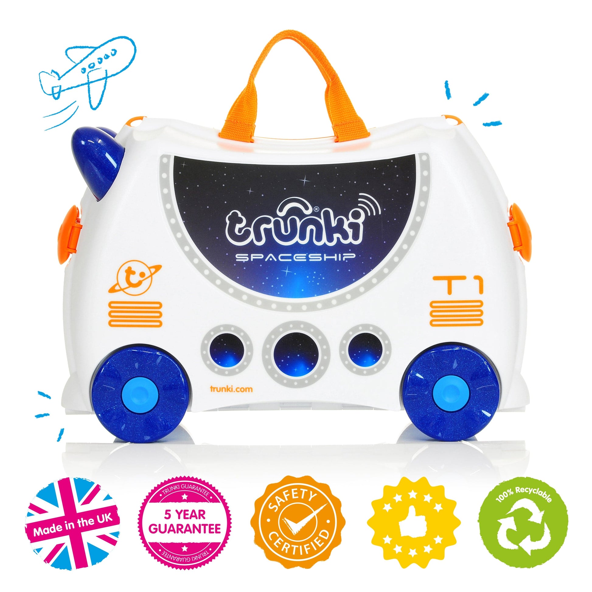 Skye the Spaceship Trunki Ride On Luggage