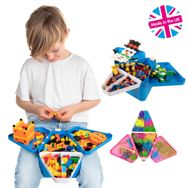 TeeBee Toybox & Play Tray - Blue