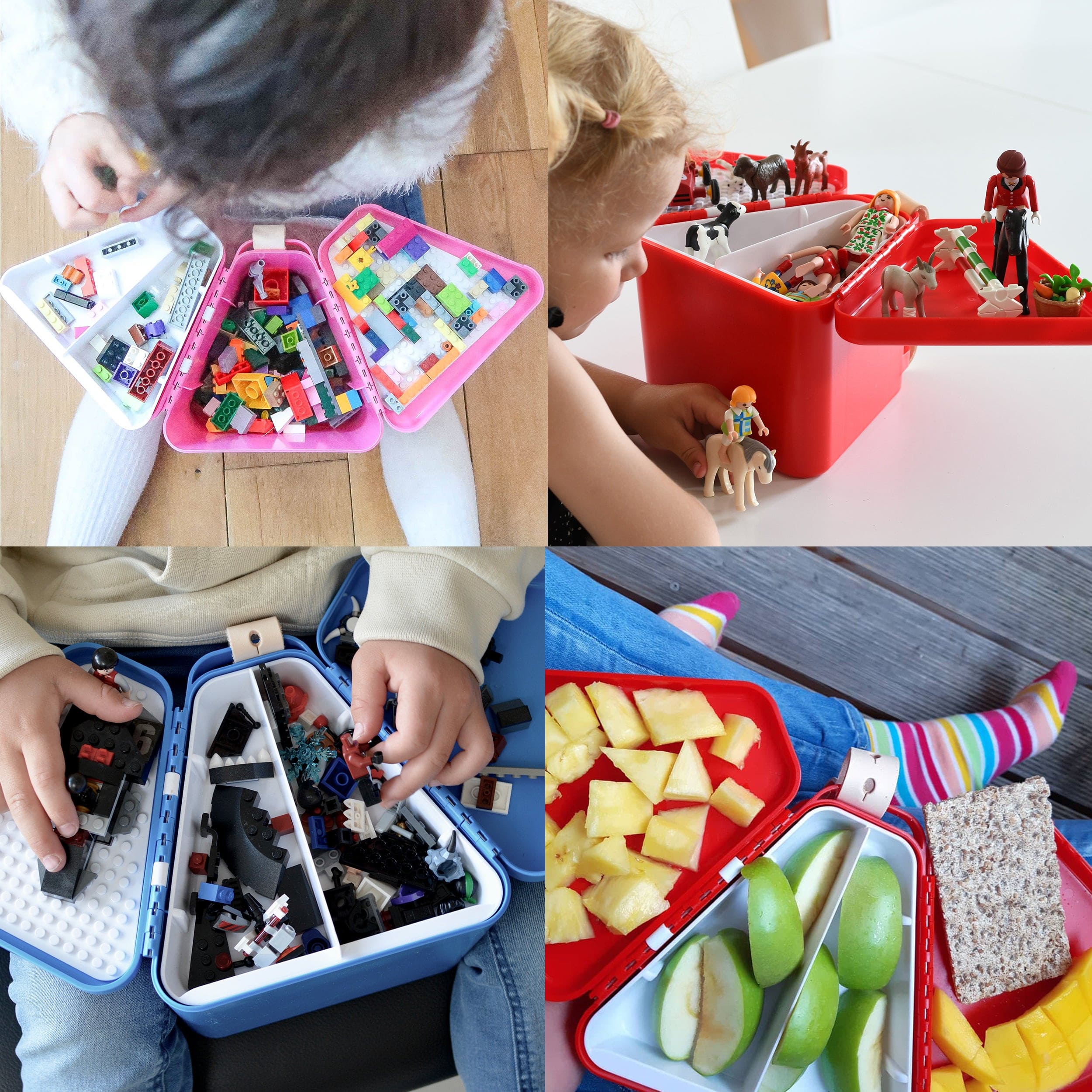 TeeBee Toybox Play Tray Blue – Travel Fun for Kids | Trunki
